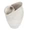 Hello Honey® 9" White Textured Stoneware Pitcher in Reactive Glaze